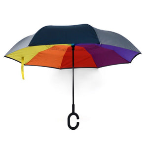 Selini New York - Rainbow Double Layer Inverted Umbrella