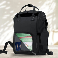 Load image into Gallery viewer, Original Diaper Backpack with Changing Pad (Trendy Black) by KeaBabies

