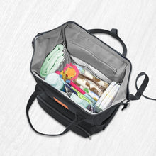 Load image into Gallery viewer, Original Diaper Backpack with Changing Pad (Trendy Black) by KeaBabies
