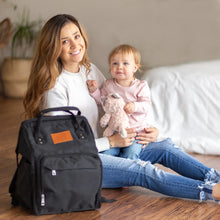 Load image into Gallery viewer, Original Diaper Backpack with Changing Pad (Trendy Black) by KeaBabies
