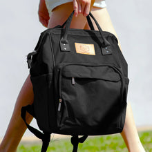 Load image into Gallery viewer, Original Diaper Backpack with Changing Pad (Trendy Black) by KeaBabies
