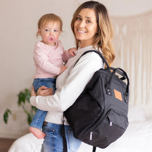 Load image into Gallery viewer, Original Diaper Backpack with Changing Pad (Trendy Black) by KeaBabies

