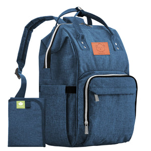 Original Diaper Backpack with Changing Pad (Trendy Black) by KeaBabies