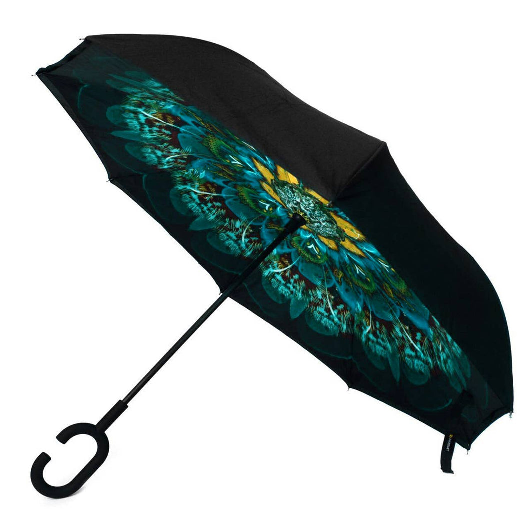 Selini New York - Peacock Double Layer Inverted Umbrella