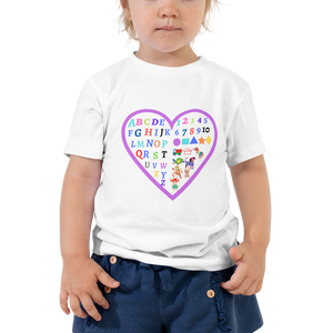 Toddler Girl ABC and 123 Short Sleeve Tee